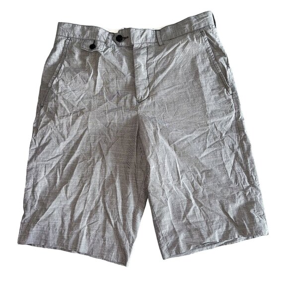 NWT French Connection Chocolate Brown Printed Casual Shorts Men's 32 - Picture 1 of 5